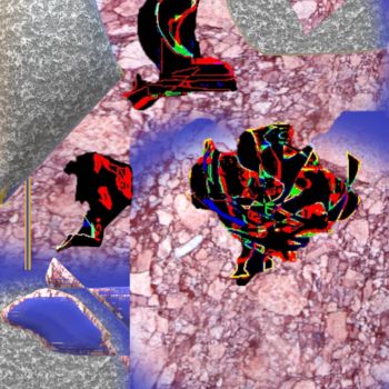 Arts numériques intitulée "mineral-floral" par Mysane, Œuvre d'art originale, Peinture numérique