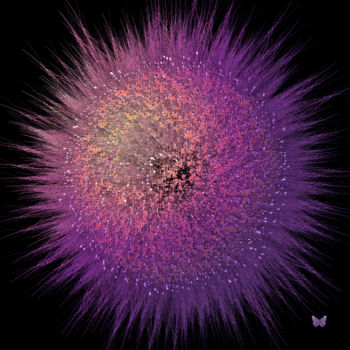 Digital Arts με τίτλο "Supernovae ( avec r…" από Frédéric Durieu & Nathalie Erin, Αυθεντικά έργα τέχνης, 2D ψηφιακή εργασία