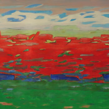 Peinture intitulée "marais" par Bruno Leblais, Œuvre d'art originale
