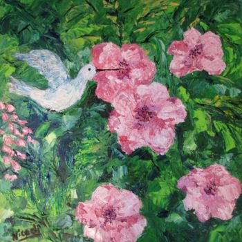 「LE COLIBRI」というタイトルの絵画 Nicodiによって, オリジナルのアートワーク, アクリル