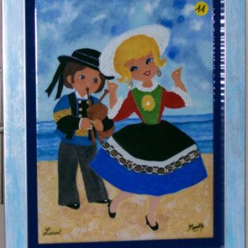 Peinture intitulée "Les bretons de Lori…" par Monette O'Neill, Œuvre d'art originale