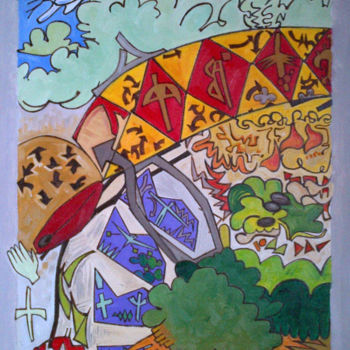 Painting titled "Two Versions Of The…" by Gerald Shepherd F.F.P.S., Original Artwork, Oil