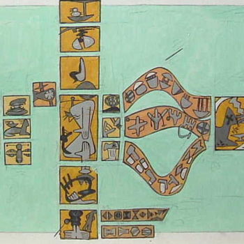 「Transfigured Day」というタイトルの絵画 Gerald Shepherd F.F.P.S.によって, オリジナルのアートワーク, アクリル
