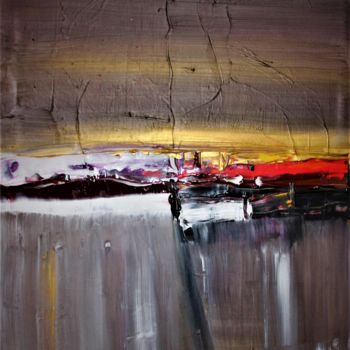 Ζωγραφική με τίτλο "PAYSAGE NORDIQUE /…" από Michele Madeleine Guillot, Αυθεντικά έργα τέχνης, Ακρυλικό Τοποθετήθηκε στο Ξύλ…