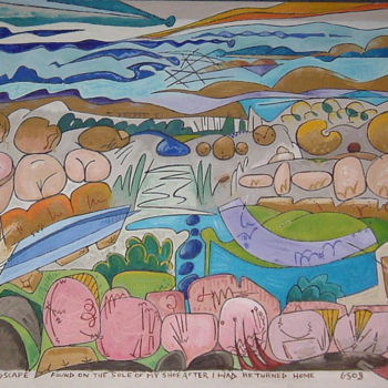 Painting titled "Landscape Found On…" by Gerald Shepherd F.F.P.S., Original Artwork, Oil