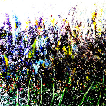 Pittura intitolato "DANCING TREES-1" da Anandswaroop Manchiraju, Opera d'arte originale, Olio