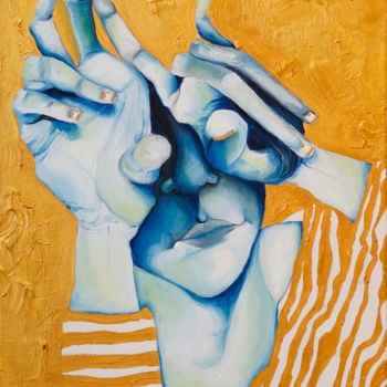 Картина под названием "She Looked like Art…" - Atelier Miru, Подлинное произведение искусства, Акрил