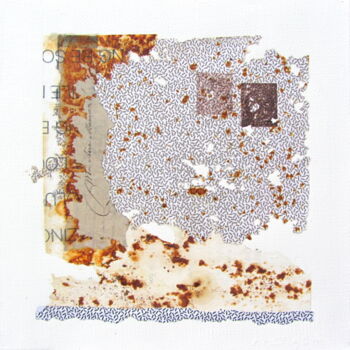 Peinture intitulée "MT n°62" par Anne-Marie Mary, Œuvre d'art originale, Collages Monté sur Châssis en bois