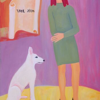 Painting titled "Purim (Esther)" by Janna Shulrufer, Original Artwork, Oil