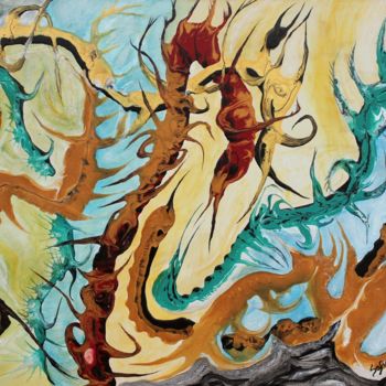 Pintura intitulada "METAMORFOSES - META…" por Sofia Sant´Ana, Obras de arte originais, Acrílico Montado em Painel de madeira