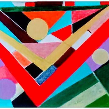 Peinture intitulée "La victoire n°1  av…" par Charles Corbin, Œuvre d'art originale, Acrylique