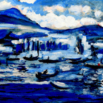 Schilderij getiteld "IMPRESSIONISTIC LAN…" door Yes, Origineel Kunstwerk, Olie