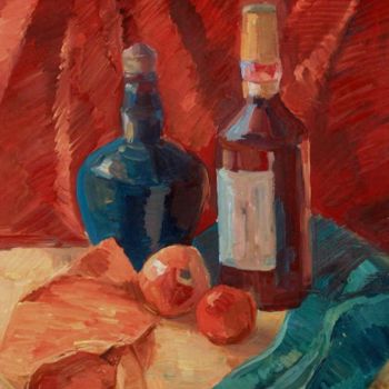 Peinture intitulée "Nature morte à la b…" par Nathalia Chipilova, Œuvre d'art originale, Gouache