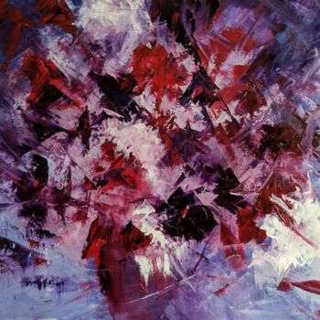 Peinture intitulée "Ghost flowers" par Nicole Caron, Œuvre d'art originale, Huile