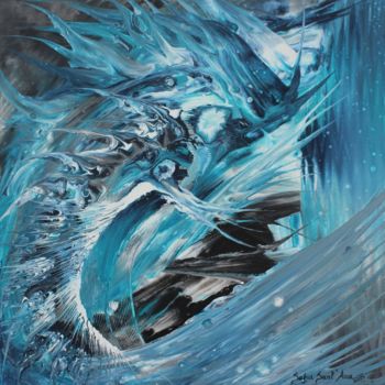 「DEUSAS DAS ÁGUAS」というタイトルの絵画 Sofia Sant´Anaによって, オリジナルのアートワーク, アクリル