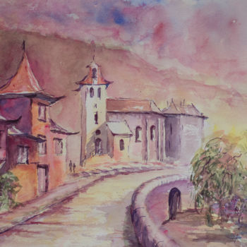 Painting titled "Larnagol 3" by Nachenza, Original Artwork, Watercolor
