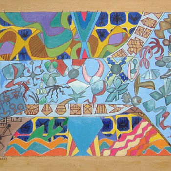 Картина под названием "Stone Flowers - Jun…" - Gerald Shepherd F.F.P.S., Подлинное произведение искусства, Масло