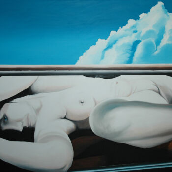 Pintura titulada "Under the cloud" por Janos Kujbus, Obra de arte original, Oleo