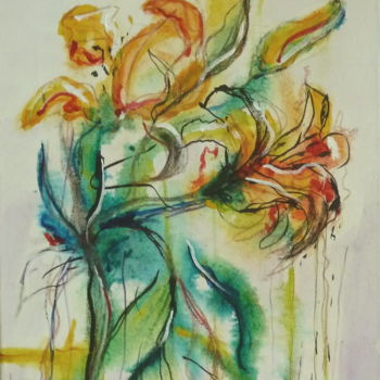 Malerei mit dem Titel "Wilde Blüten  #arti…" von Urs, Original-Kunstwerk, Acryl