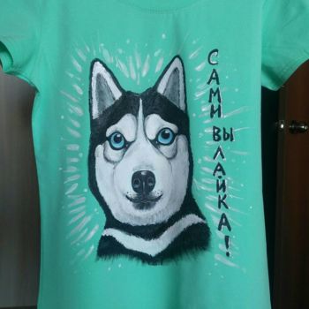 Drawing titled "T-shirt pattern wit…" by Tatiana Shirova, Original Artwork
