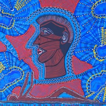 Malarstwo zatytułowany „Woman painting by M…” autorstwa Mirit Ben-Nun, Oryginalna praca, Akryl