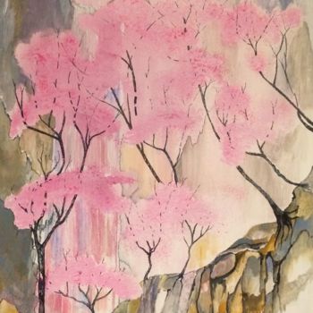 Peinture intitulée "Le SAKURA" par Lapiche, Œuvre d'art originale