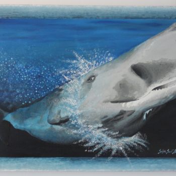 Pintura intitulada "O CACHALOTE - THE S…" por Sofia Sant´Ana, Obras de arte originais, Acrílico