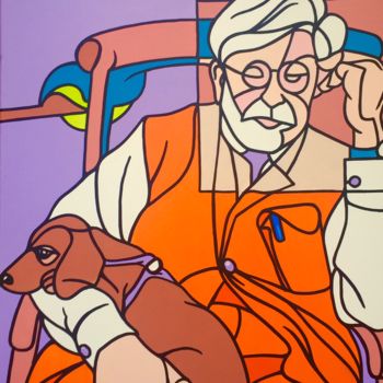 Peinture intitulée "le maitre" par Pascal Buclon, Œuvre d'art originale, Acrylique Monté sur Châssis en bois