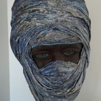 Rzeźba zatytułowany „Homme Touareg” autorstwa Joëlle Boutherin, Oryginalna praca, Ceramika