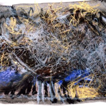 Painting titled "DISEGNO ASTRATTO 02" by Peppeluciani, Original Artwork, Pastel