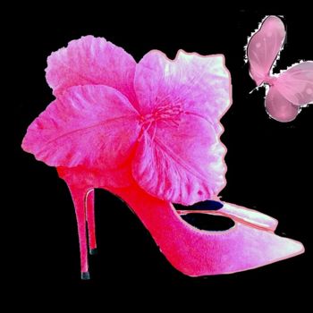 Arts numériques intitulée "mariposa y zapato" par Mysane, Œuvre d'art originale, Peinture numérique