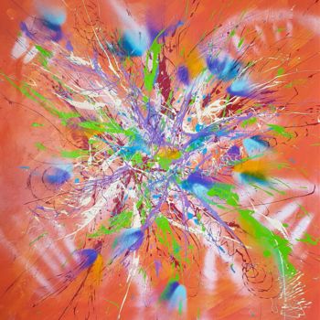 Peinture intitulée "N° 70.60 - Bouquet…" par Isa-L, Œuvre d'art originale, Acrylique Monté sur Châssis en bois