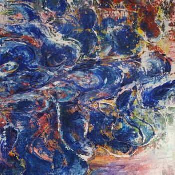 Peinture intitulée "Tsunami" par Hkine, Œuvre d'art originale, Acrylique