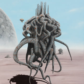 绘画 标题为“Invasion” 由Pascal Genevois, 原创艺术品, 丙烯 安装在木质担架架上