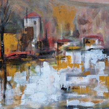 Painting titled "Reflets" by Bernon, Original Artwork, Acrylic