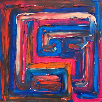 Peinture intitulée "human's labyrinth" par Paul Yves Poumay, Œuvre d'art originale, Acrylique