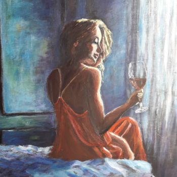 Peinture intitulée "in-vino-veritas.jpg" par Suzy Salgas, Œuvre d'art originale
