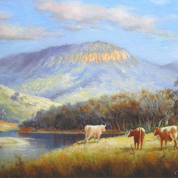 Ζωγραφική με τίτλο ""Scenic Rim Rural P…" από Jos Kivits, Αυθεντικά έργα τέχνης, Λάδι