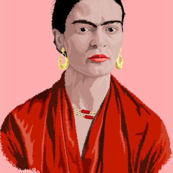 Digital Arts titled "Frida" by Lacasa, Original Artwork, Digital Painting