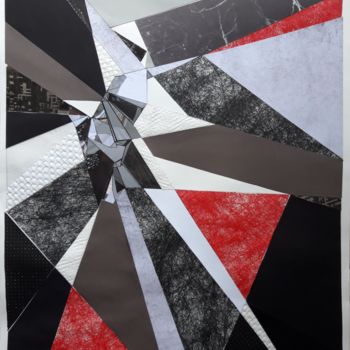 Collages titled "Craquelures Col19" by Brigitte Mathé (MBL), Original Artwork, Collages