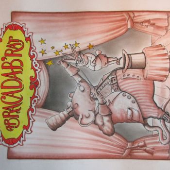 Dessin intitulée "Abracadab'rat" par Philippe Lemarinier, Œuvre d'art originale, Encre