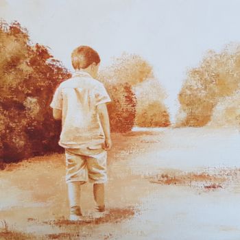 Painting titled "Promenade 2" by Stephanie Ledroit, Original Artwork, Acrylic