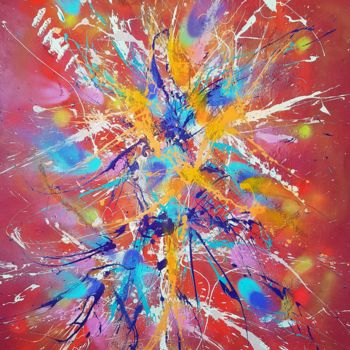 Peinture intitulée "N° 70.40 - Bouquet…" par Isa-L, Œuvre d'art originale, Acrylique Monté sur Châssis en bois