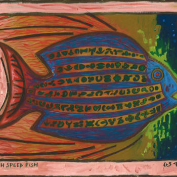Painting titled "High Speed Fish" by Gerald Shepherd F.F.P.S., Original Artwork, Oil