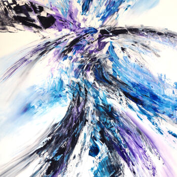 Schilderij getiteld "Violet And Blue Abs…" door Peter Nottrott, Origineel Kunstwerk, Acryl