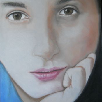 Painting titled "A quoi tu penses qu…" by Simonetti  Dit Sm, Original Artwork, Pastel
