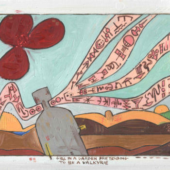 「Girl In A Garden Pr…」というタイトルの絵画 Gerald Shepherd F.F.P.S.によって, オリジナルのアートワーク, オイル