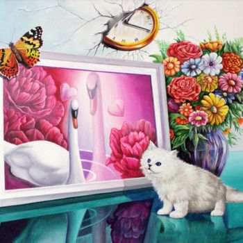 Pittura intitolato "10 hours 10 minutes" da Iurii Idolenkov, Opera d'arte originale, Olio