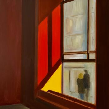 绘画 标题为“Soleil entrant” 由Marie France Garrigues, 原创艺术品, 油 安装在木质担架架上