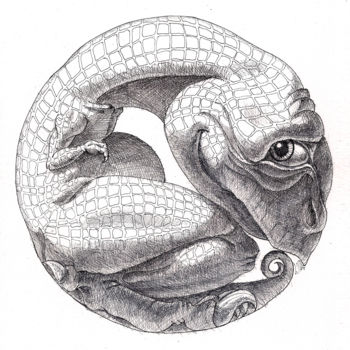 Drawing titled "Tyrannosaurus cub" by Victor Molev, Original Artwork, Other